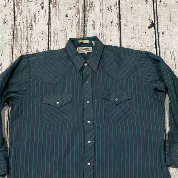 Vintage Ranchwear Pearl Snap Cowboy Rockabilly Button Down Top Shirt - Picture 2 of 7